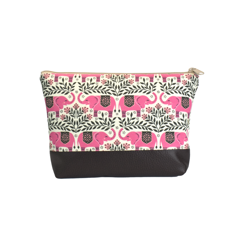 Cosmetic Clutch in Pink Elephants