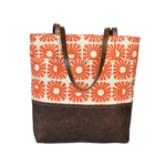 Urban Tote in Sunshine Persimmon and Distressed Leather