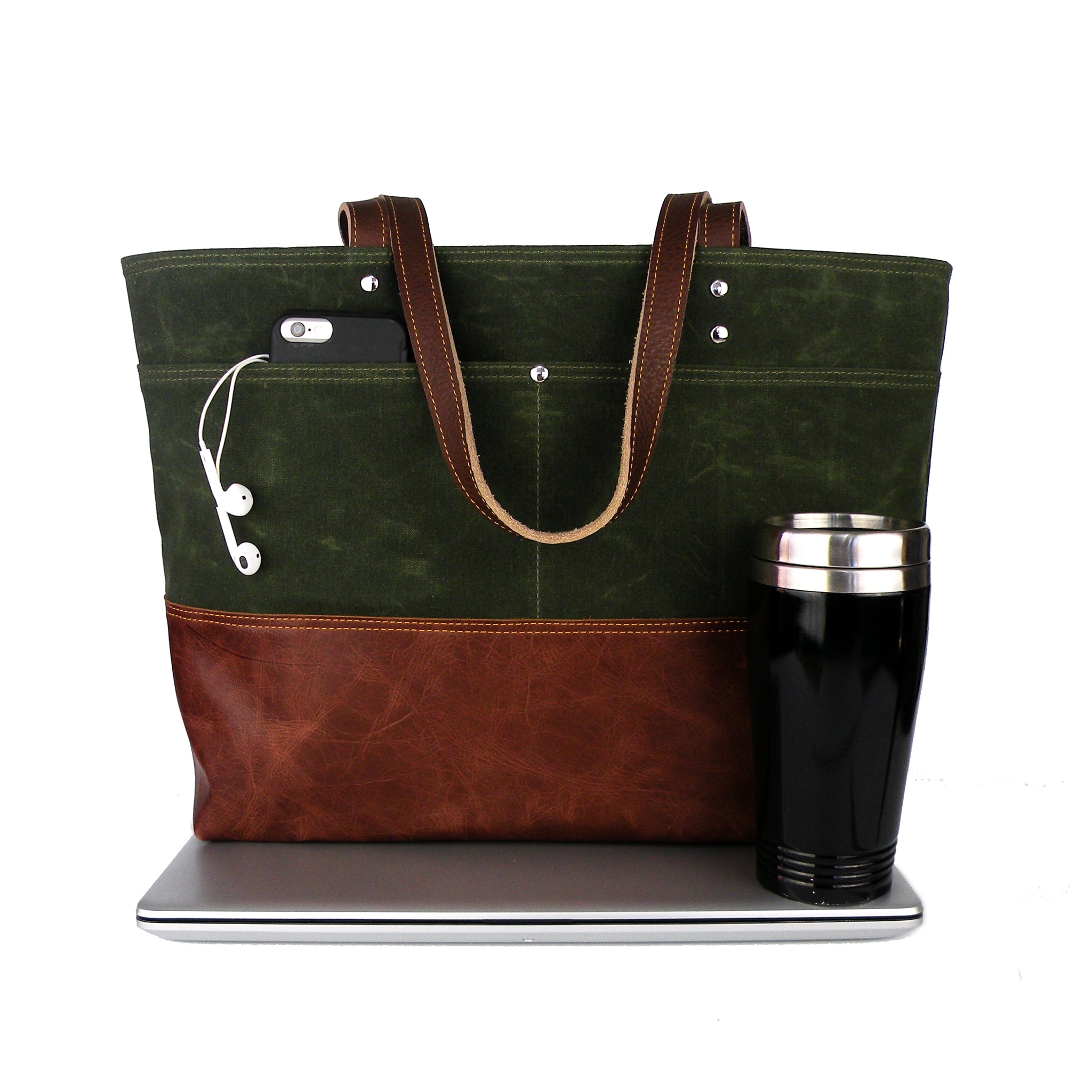 Red Staggerwing Carryall Tote in Olive Green – Red Staggerwing