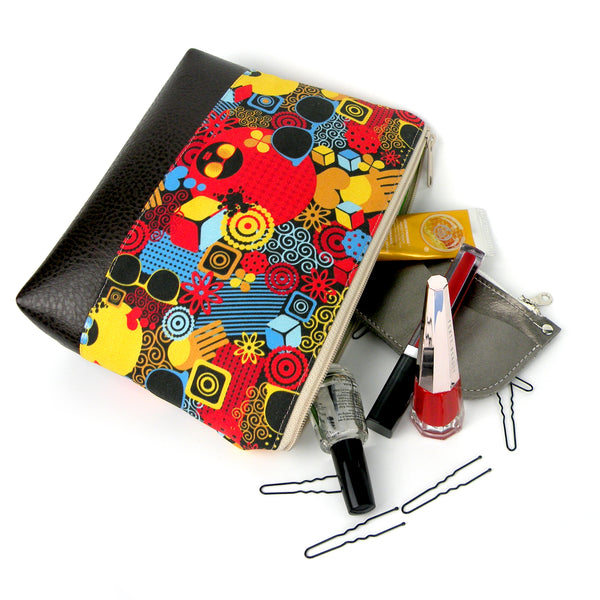 Cosmetic Clutch in Mod Afros – Red Staggerwing