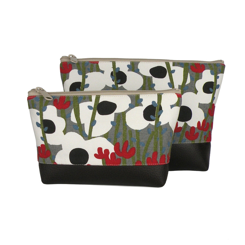 Cosmetic Clutch in Mod Grey Floral