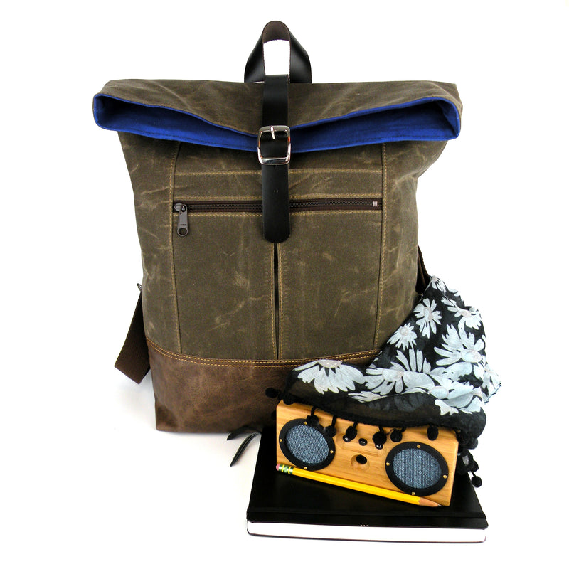 Backpack in Chocolate Waxed Canvas
