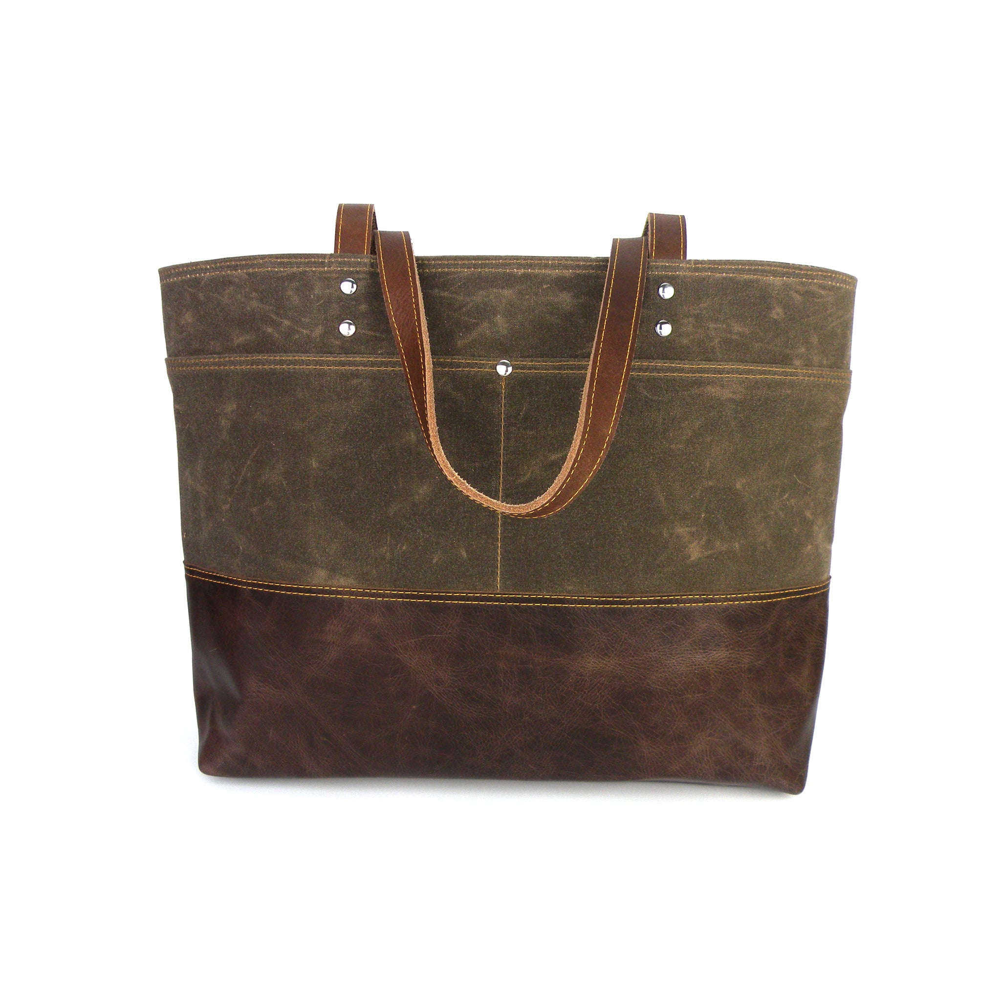 Suede Working Tote Large Chocolate Unlined