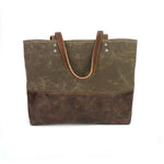 Carryall Tote in Chocolate Brown Waxed Canvas
