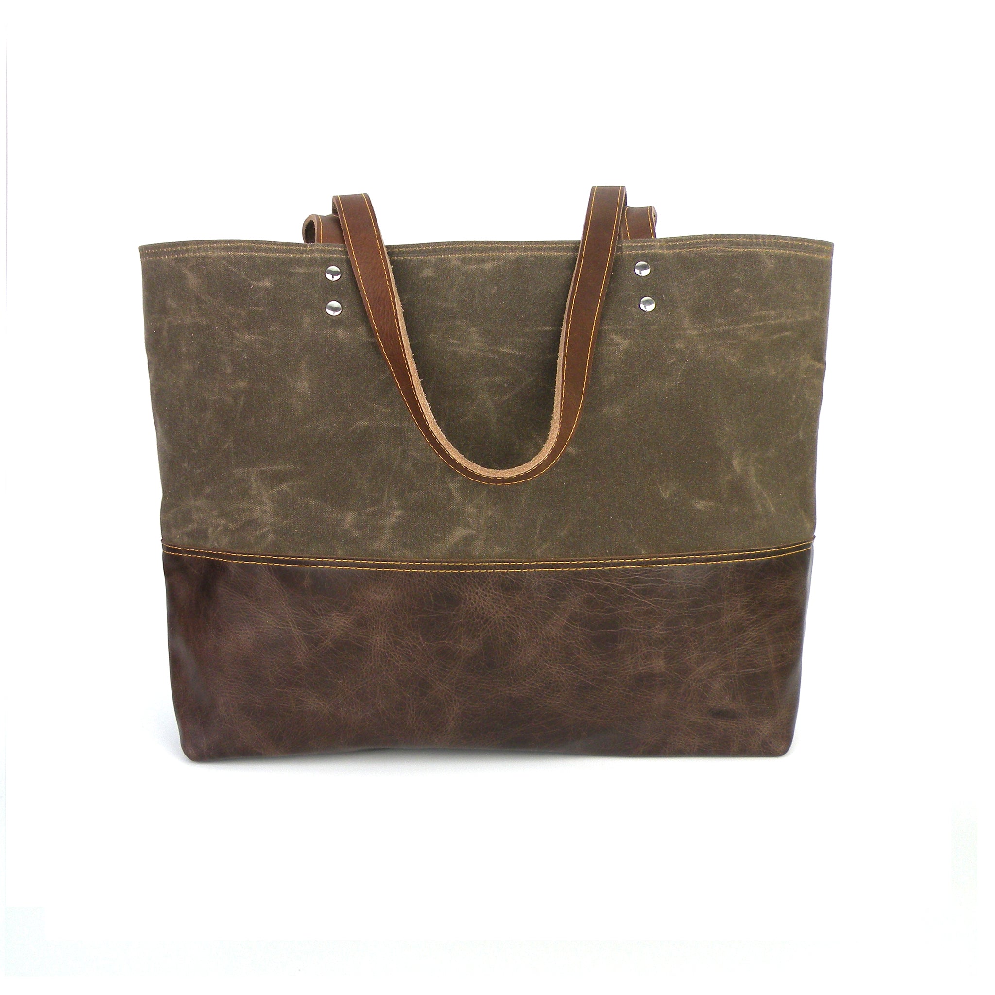 Red Staggerwing Carryall Tote in Chocolate Brown Waxed Canvas – Red Staggerwing