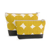 Cosmetic Clutch in Yellow Dots