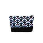 Cosmetic Clutch in Black and Navy Floral