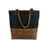 Urban Tote in Blackwatch Plaid Waxed Canvas and Distressed Leather